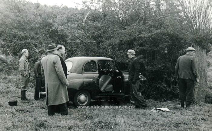 An A30 that ended its days crashed in a field