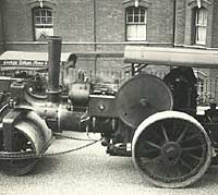 Two classic road rollers