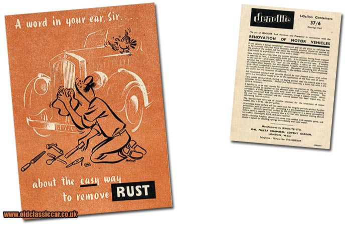 A leaflet discussing rust removal products