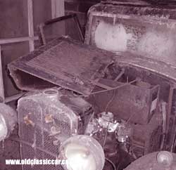 Rusty pre-war Triumph car