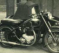 BSA motorbike with side-car