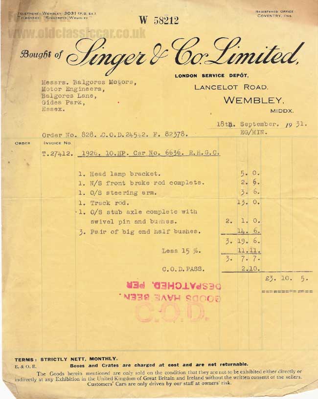 Singer cars