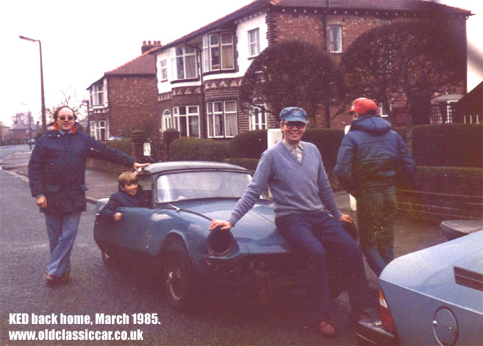 Triumph Spitfire on arrival