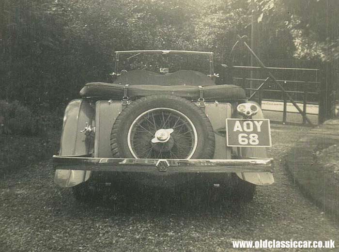 Rear view of the SS1 Jaguar