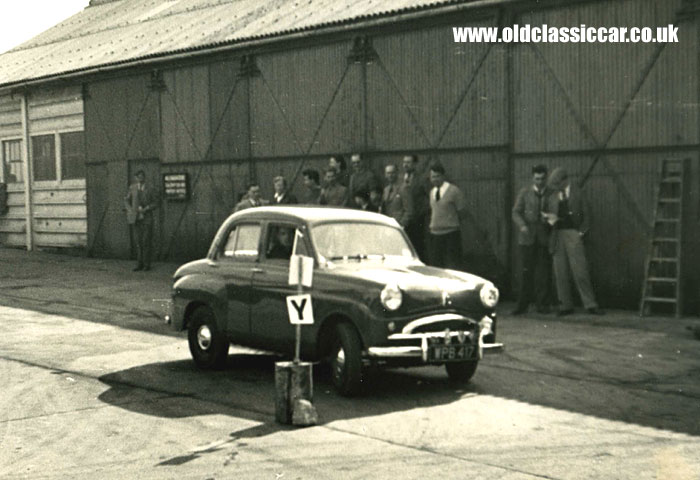 948cc Standard saloon negotiates an autotest