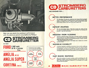 Picture of a Stromberg carburettor fitted to a Ford engine