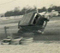 A car is rolled over