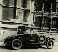 Rear view of the Sunbeam car