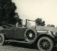 Roof down on the 1924 Sunbeam car