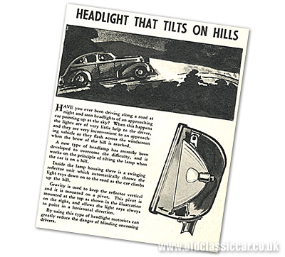 Tilting car headlights