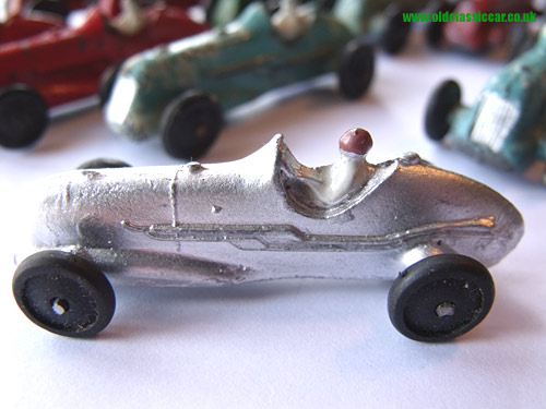 Side view of the silver Dinky Racer