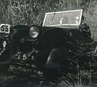 Car at speed during a trial