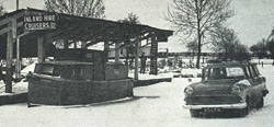 Driving a Vauxhall along a frozen canal
