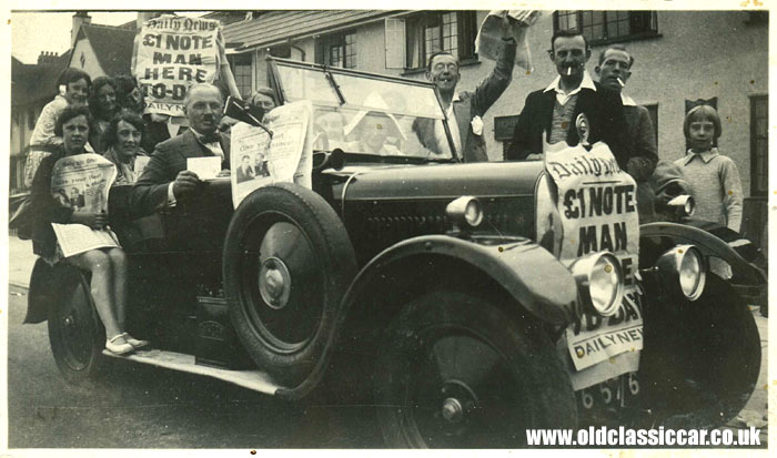 A vintage Singer motorcar