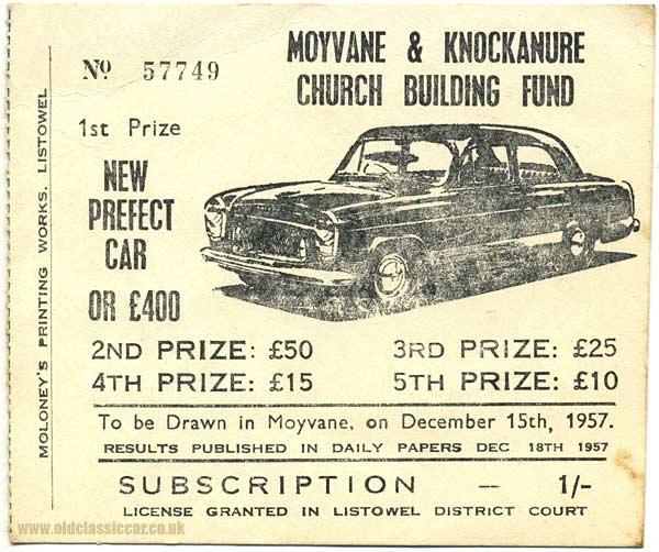 Ticket to win a Ford 100E Prefect