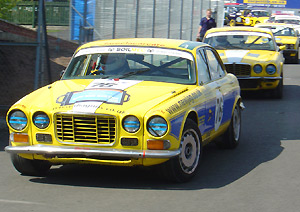 Series 1 XJ6 leads the EMS entrants onto the Oulton circuit earlier in 2005