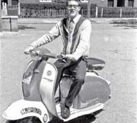 A rider on his Lambretta