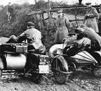 Vintage motorcycle & sidecar trial