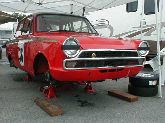 Ford Lotus Cortina racing car photograph