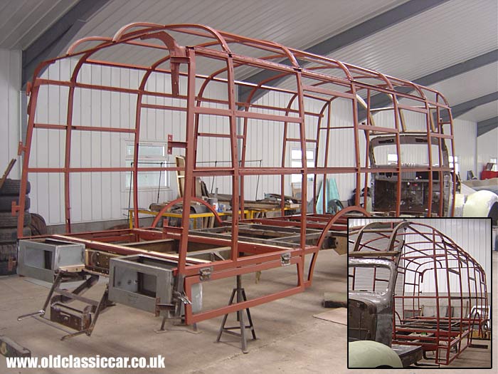 Applying primer to the rear body frame
