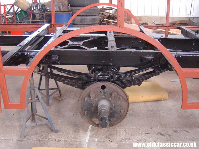 Rear axle in place