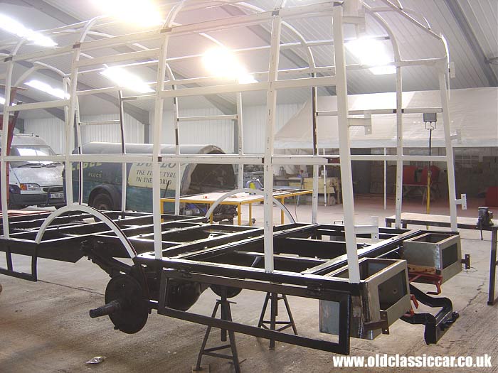 Painted rear body frame
