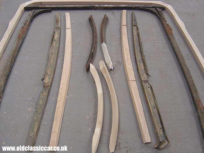 Ash frame pieces