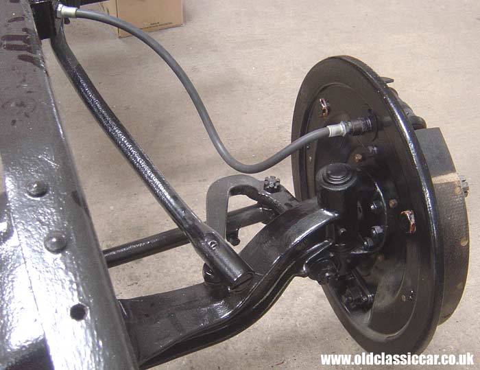 Front axle, brake flexis fitted