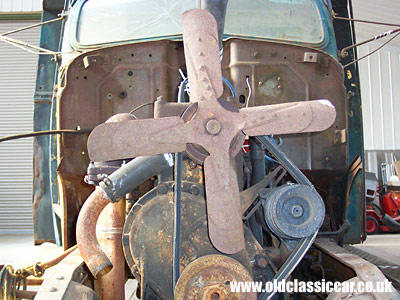 Engine still mounted in the chassis