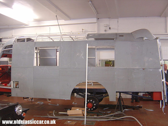 Side view of the lorry