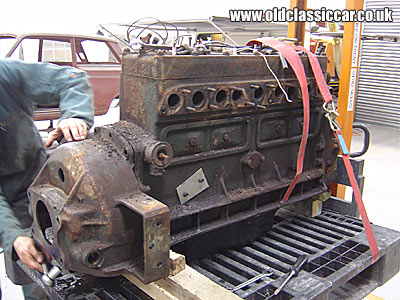 Engine still mounted in the chassis