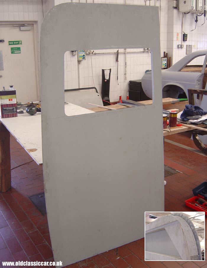 Newly-skinned rear door