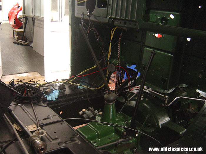 Wiring installation in the cab