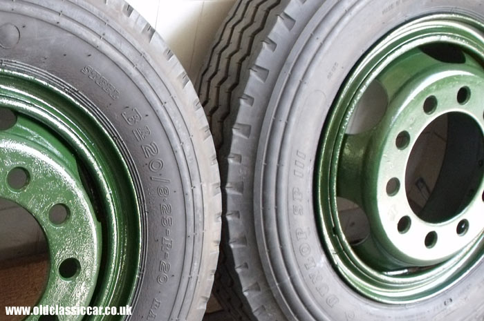 Refurbished lorry wheels
