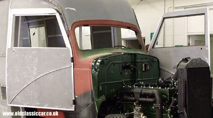 Doors are re-fitted to the front cab ofthe lorry
