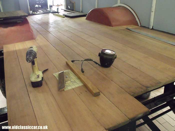 Rear wooden boards start to go down