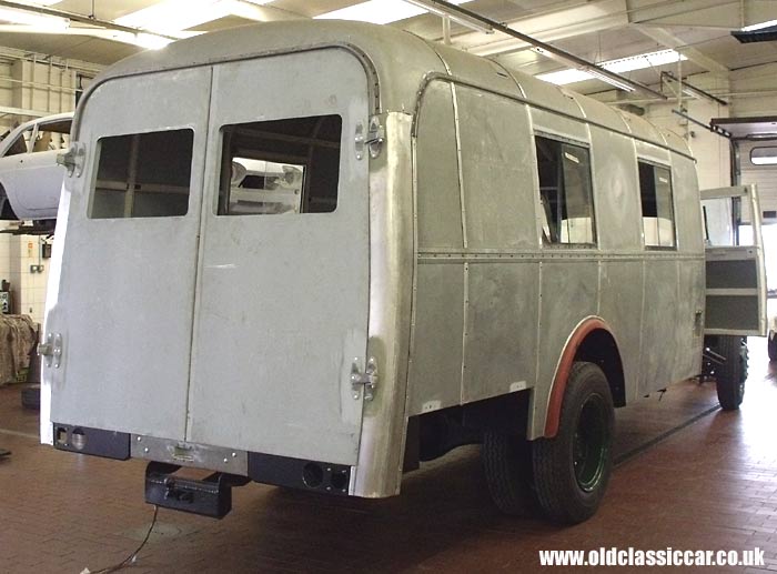 Moving the truck into the centre of the workshop