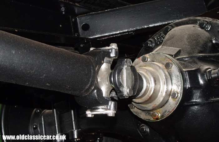 Rear section of the truck's driveshaft