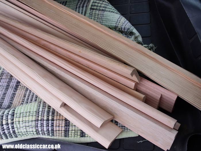 Window frames made from pine