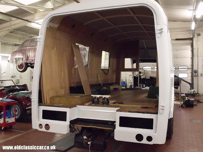 Rear view of the bodywork