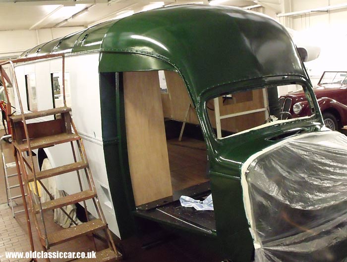 Green undercoat is applied