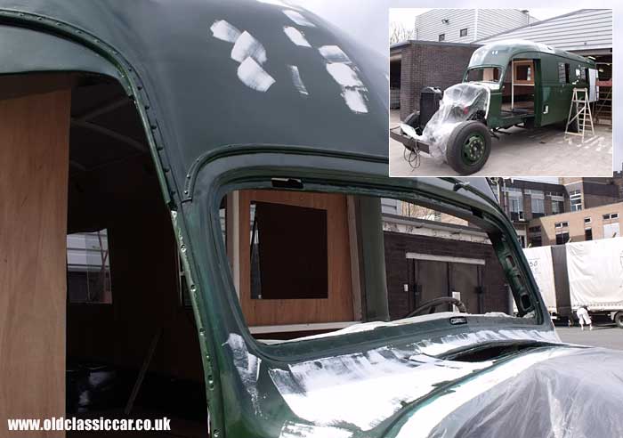 Preparing the truck's bodywork
