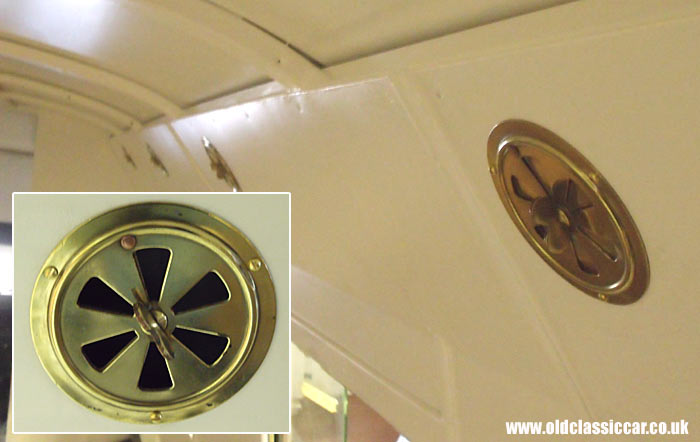 Restored brass air vents