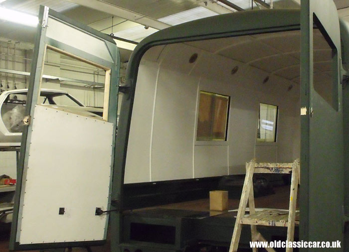 Inside the two rear doors