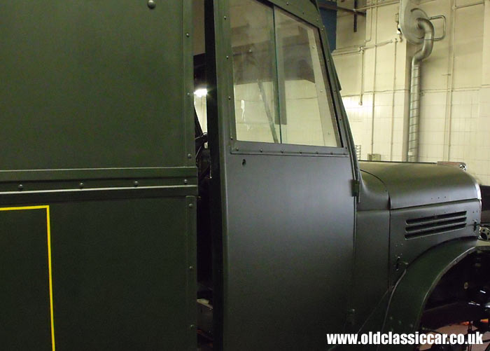 The Dodge truck's doors are re-fitted