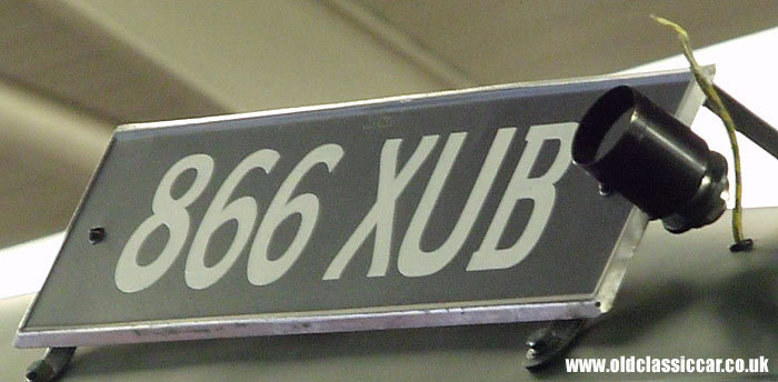 Rear numberplate and lamp