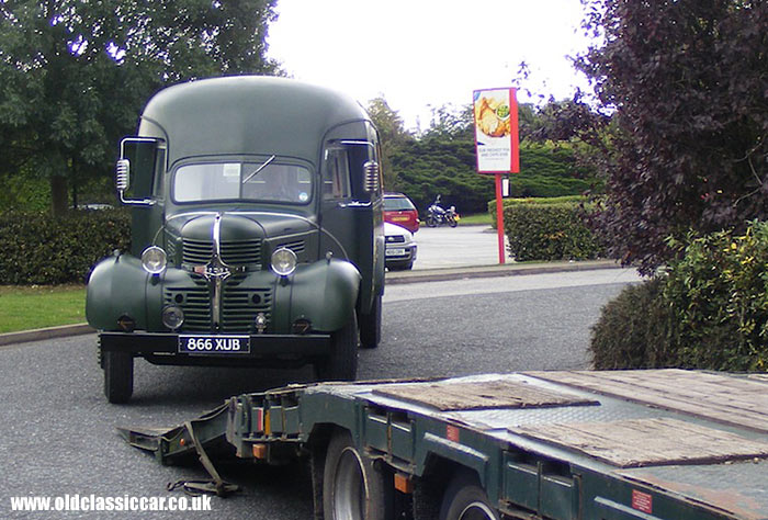 Loading the truck onto a low-loader
