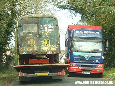 Transporting the truck to the workshop