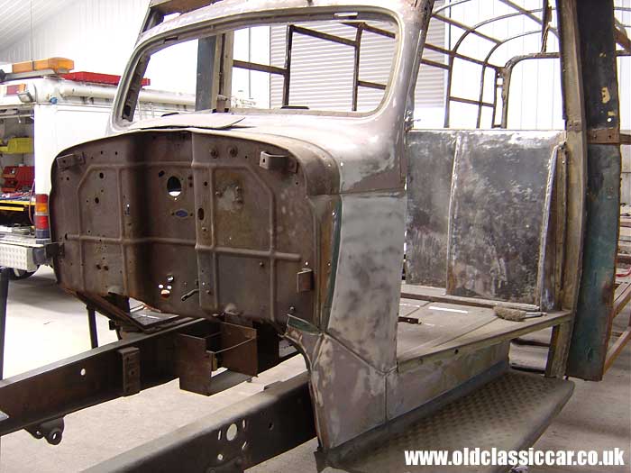 Nearside front view of the truck cab