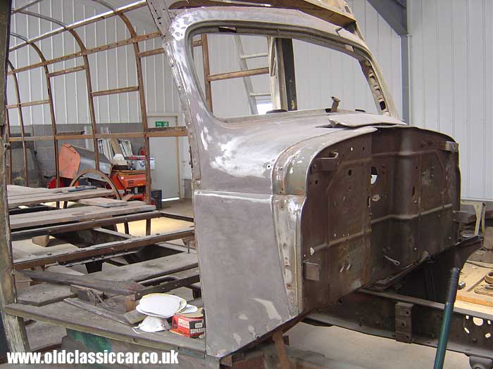 Offside front view of the truck cab